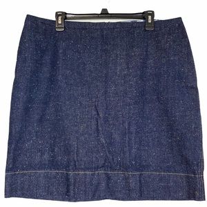 4/$25 Denim skirt lined with bird print